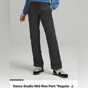 lululemon Dance Studio Mid-Rise Pant *Regular SZ 12 Graphite Grey New Condition
